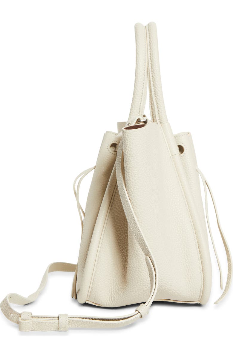 Proenza Schouler Small Ruched Leather Tote, Alternate, color, Ecru