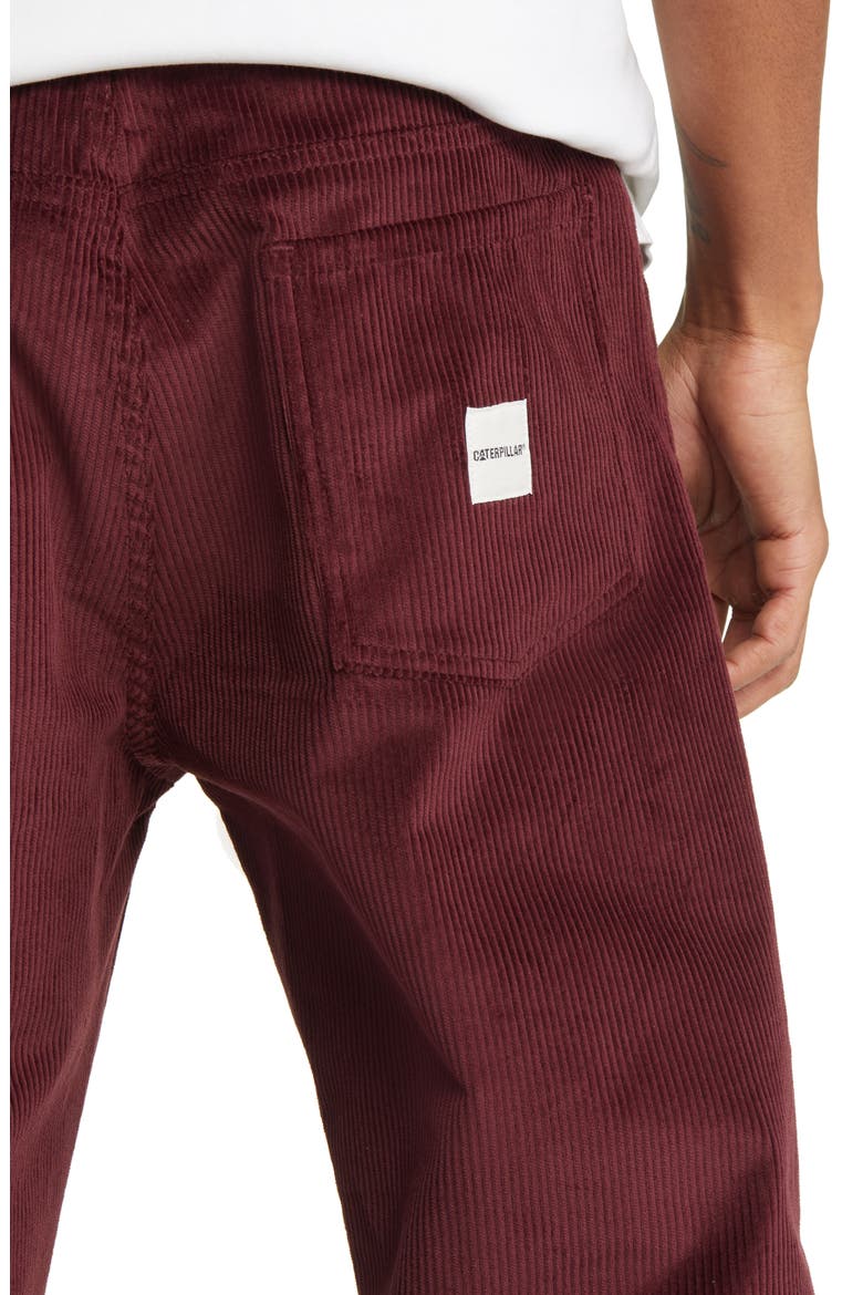 Corduroy Slim Fit Five-Pocket Pants, Alternate, color, BORDEAUX