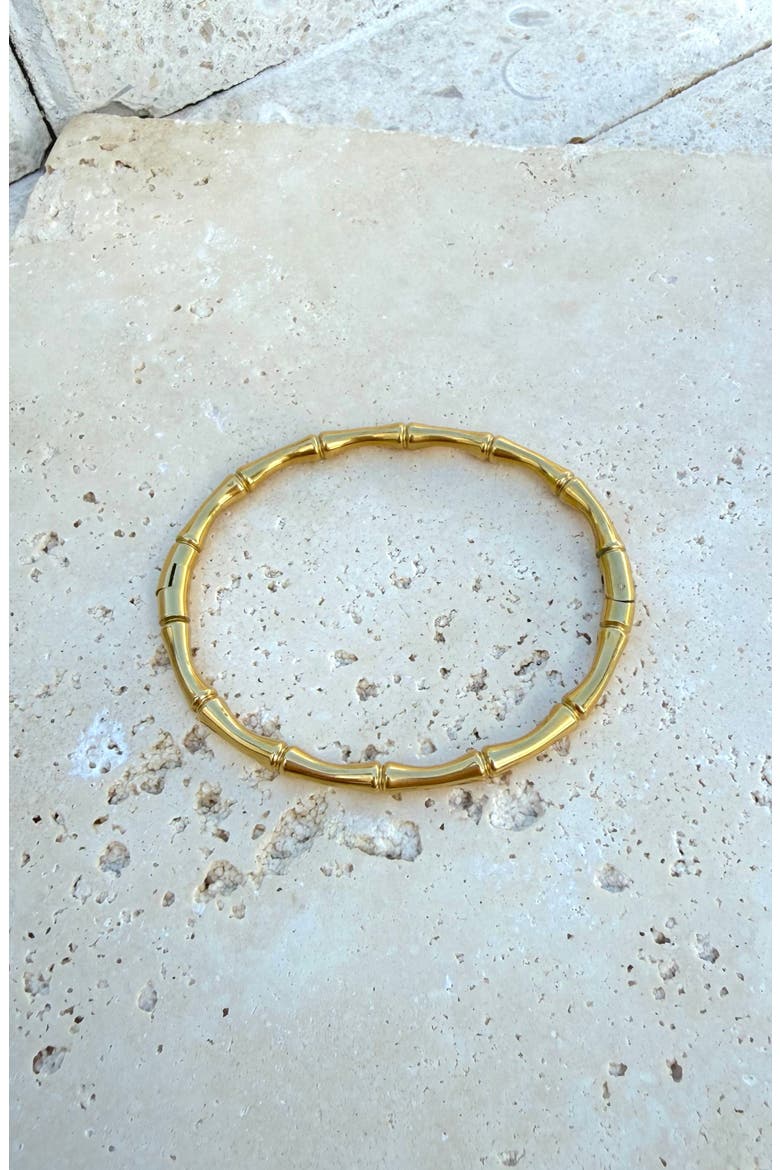 Bamboo Texture Bracelet, Alternate, color, GOLD