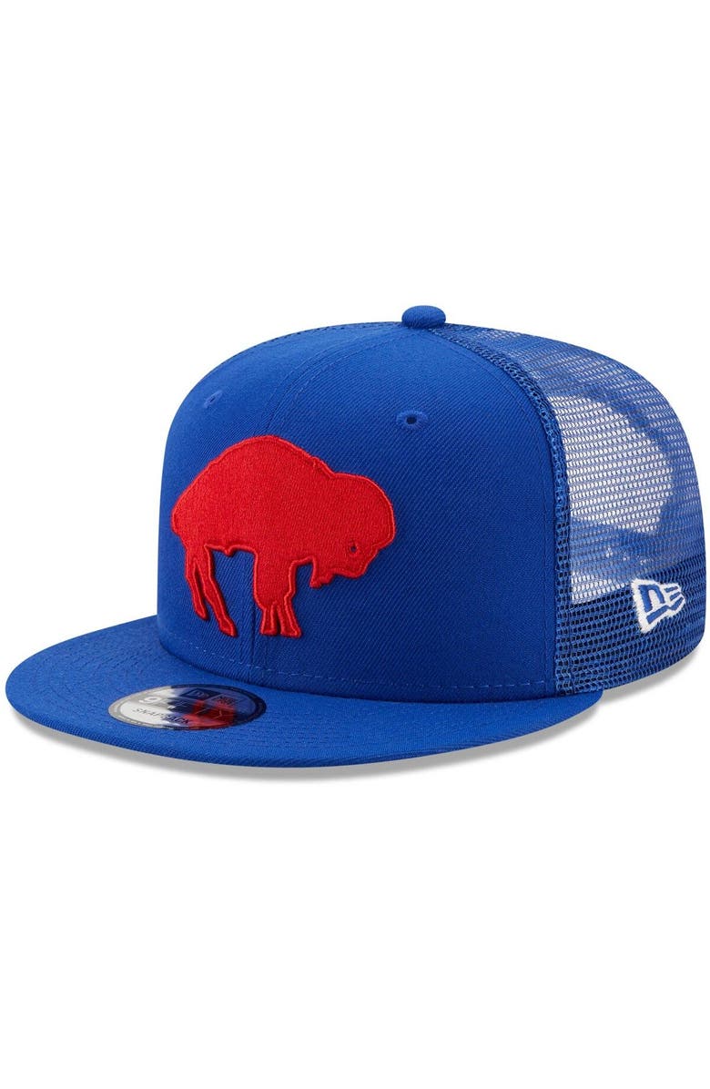New Era Men's New Era Royal Buffalo Bills Historic Logo Classic Trucker 9FIFTY Snapback Hat, Main, color, 