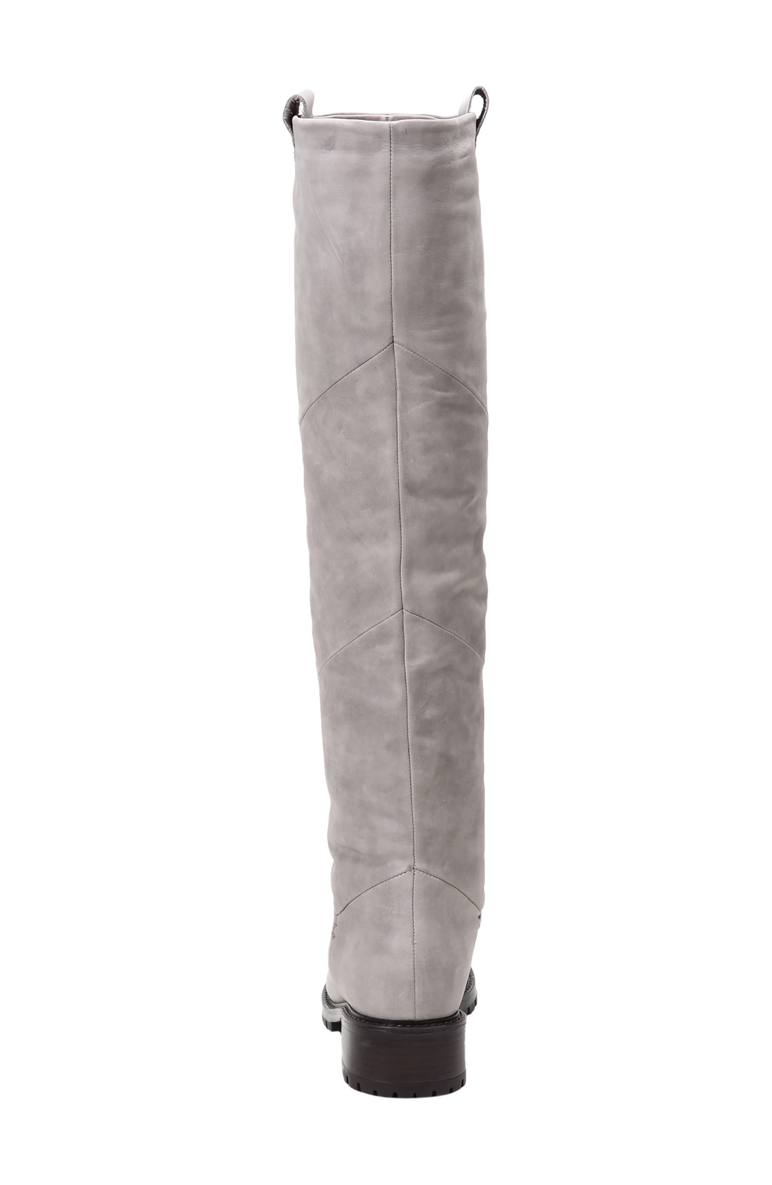 Elena Weatherproof Genuine Shearling Lined Knee High Boot, Alternate, color, MORNING DOVE LEATHER