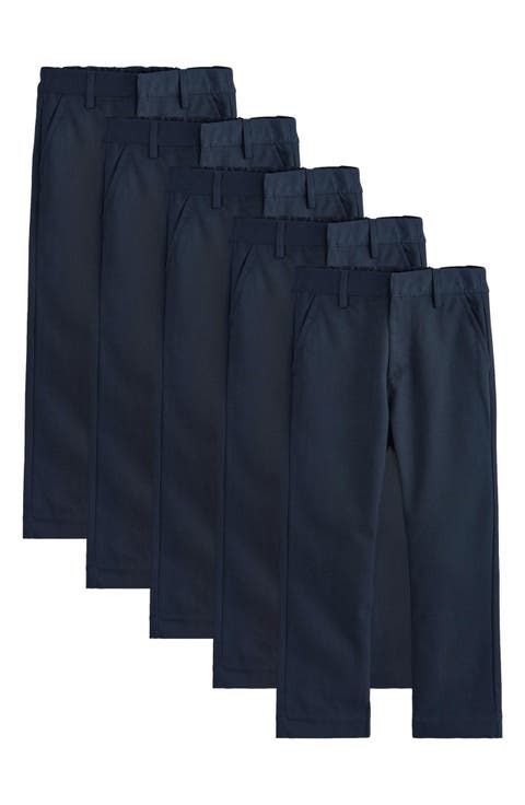Kids' 5-Pack Straight Leg Uniform Pants
