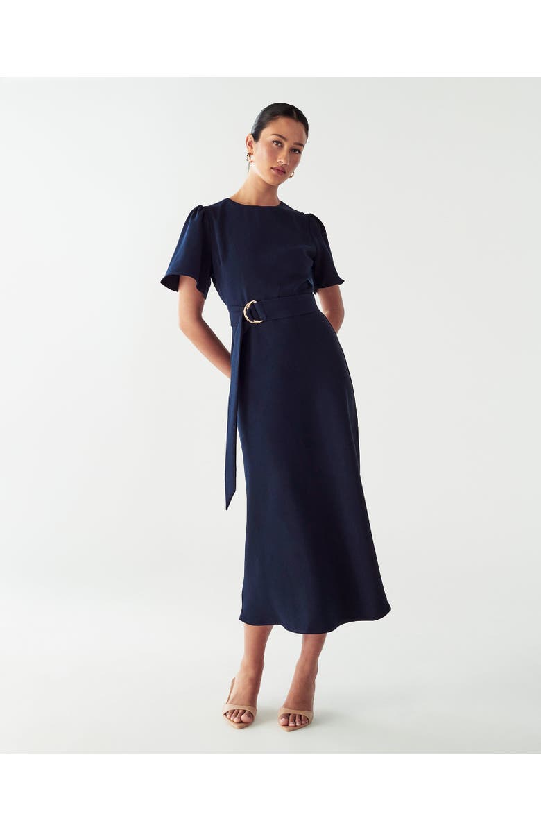 WILLA Bessi Midi Dress, Alternate, color, Navy Blue