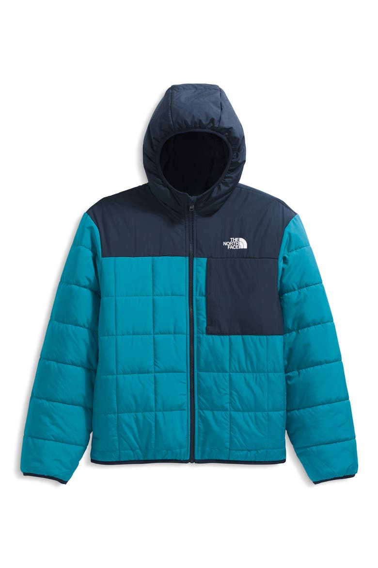 Kids' Shasta Water Repellent Reversible Hooded Jacket, Main, color, DUSK BLUE/ SUMMIT NAVY