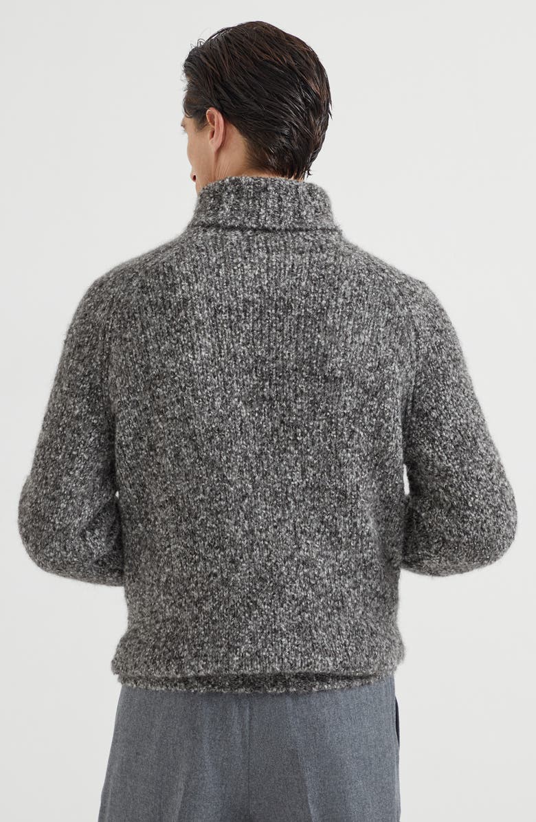 Brunello Cucinelli Knop turtleneck sweater, Alternate, color, Dark Grey