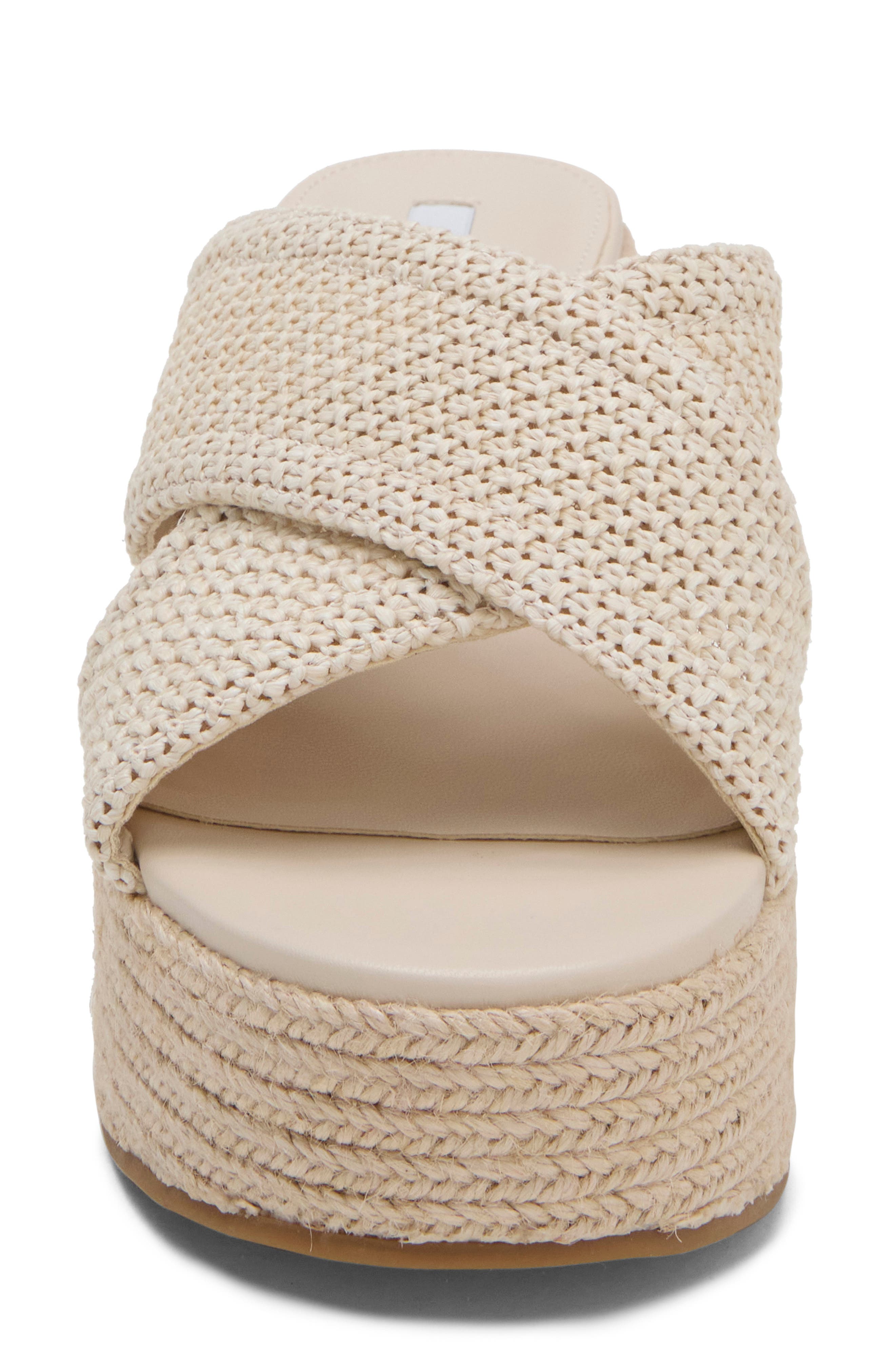 Truthful Platform Slide Sandal, Alternate, color, NATURAL