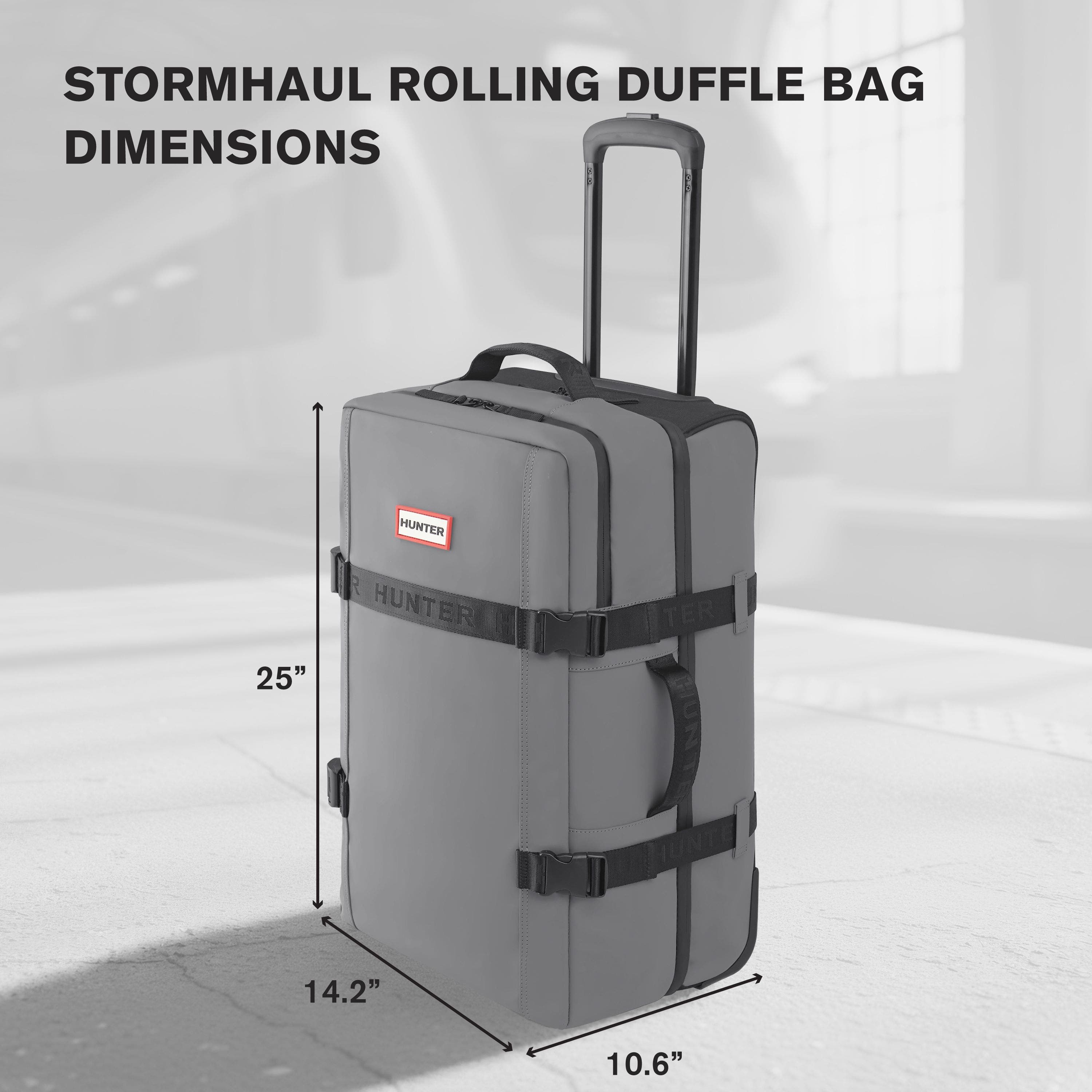 Hunter Stormhaul 25" Rolling Duffle Bag Luggage, Alternate, color, Gray
