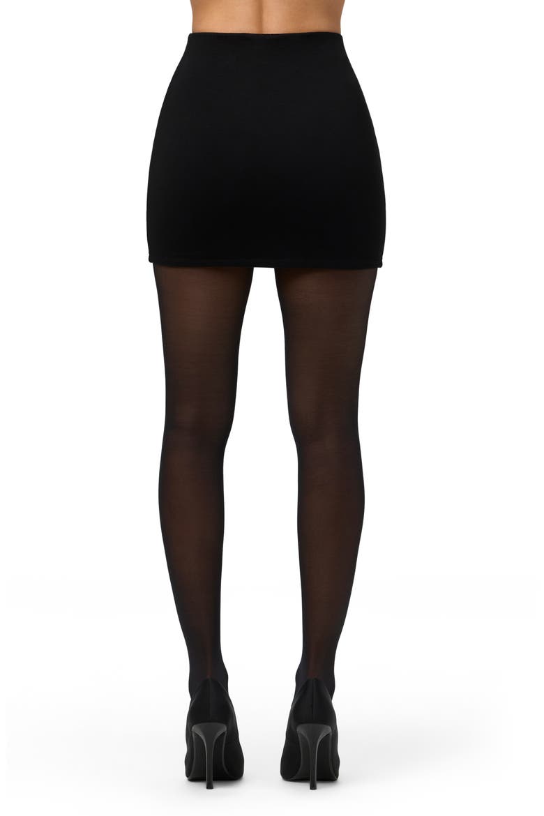 Butter Contour Miniskirt, Alternate, color, BLACK