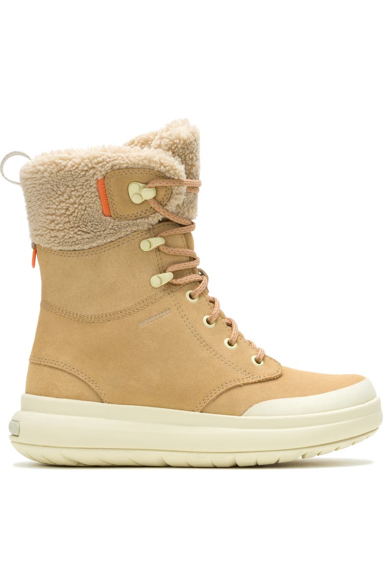 Merrell Marquette Thermo Waterproof Faux Shearling Lined Boot, Alternate, color, Tan