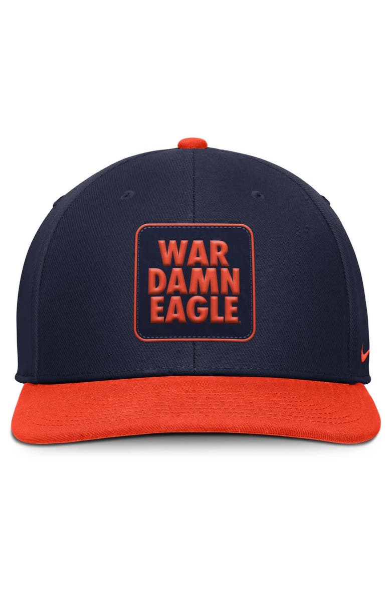 Nike Men's Nike Navy/Orange Auburn Tigers 2025 Sideline Campus Pro Local Snapback Hat, Alternate, color, Navy