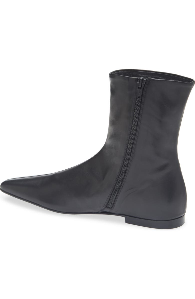 TOTEME Flat Side Zip Bootie, Alternate, color, Black