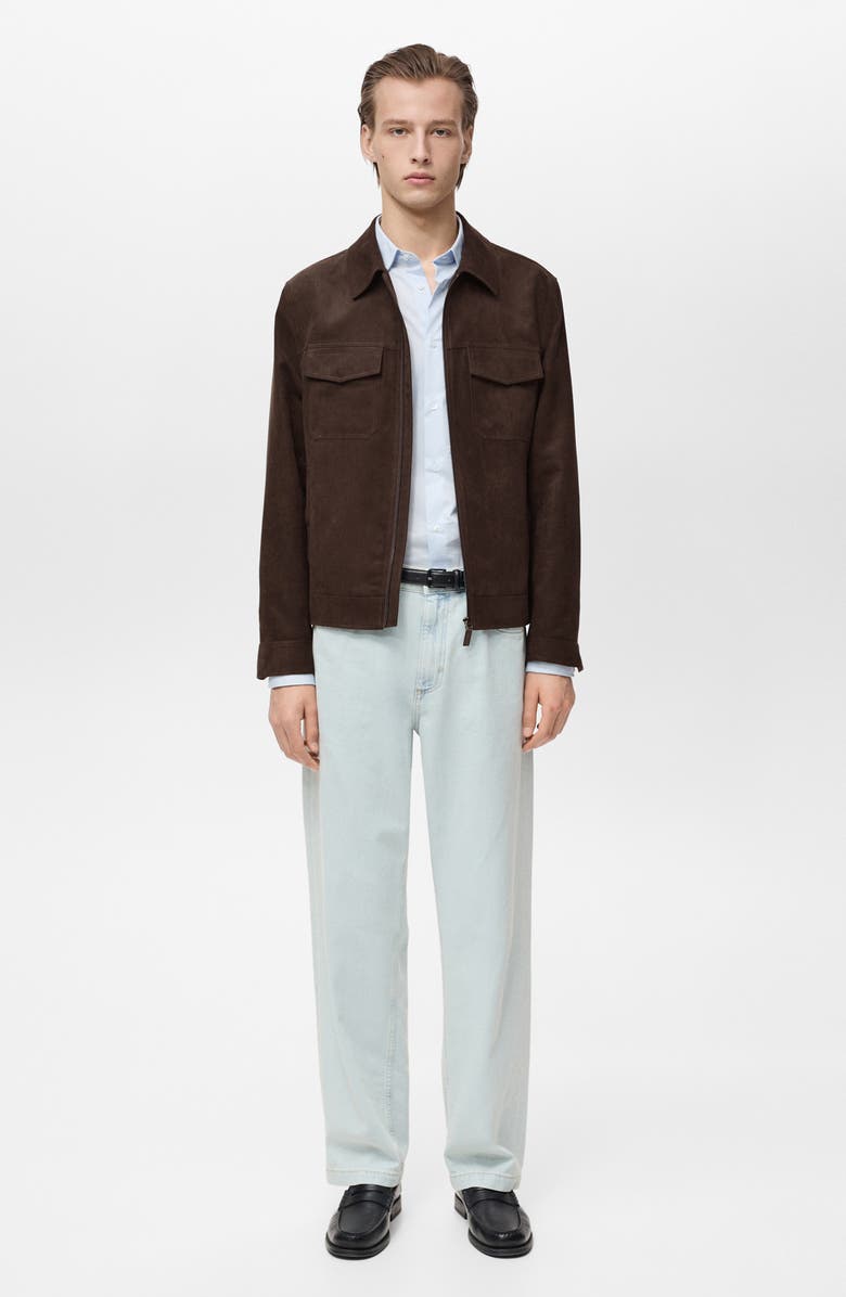 MANGO Faux Suede Jacket, Alternate, color, 