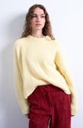 Topshop Fluffy Crewneck Sweater