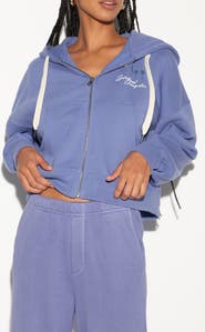 Spiritual Gangster Palm Roxbury Cotton Graphic Zip-Up Hoodie