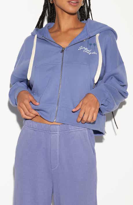 Spiritual Gangster Palm Roxbury Cotton Graphic Zip-Up Hoodie