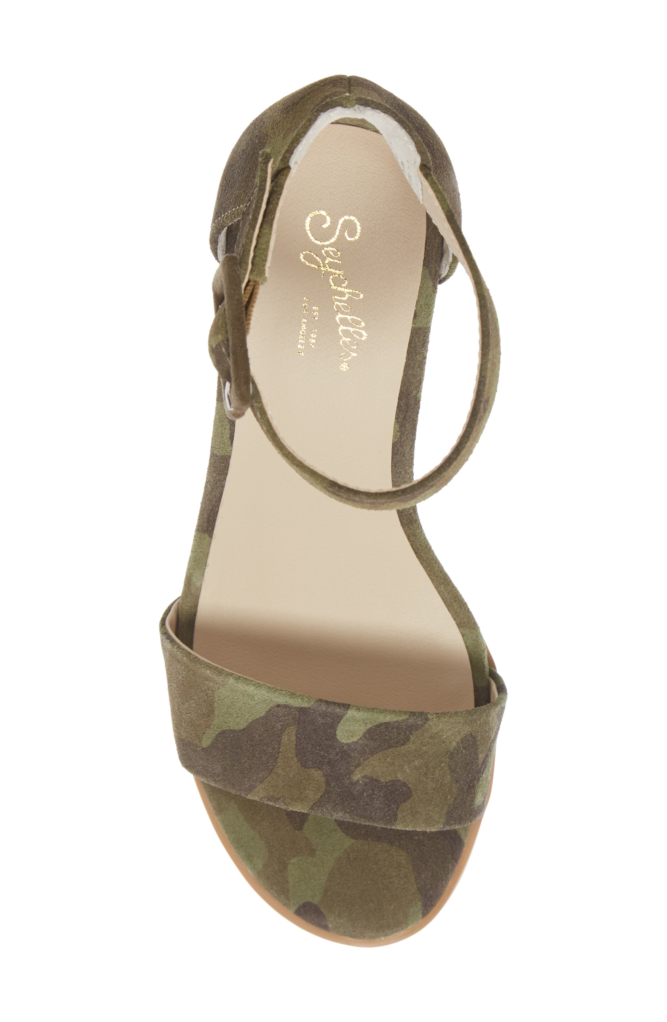 Cloud Nine Wedge Sandal, Alternate, color, CAMO SUEDE