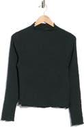 Adrianna Papell Floral Textured Mock Neck Top