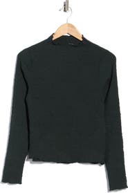 Adrianna Papell Floral Textured Mock Neck Top