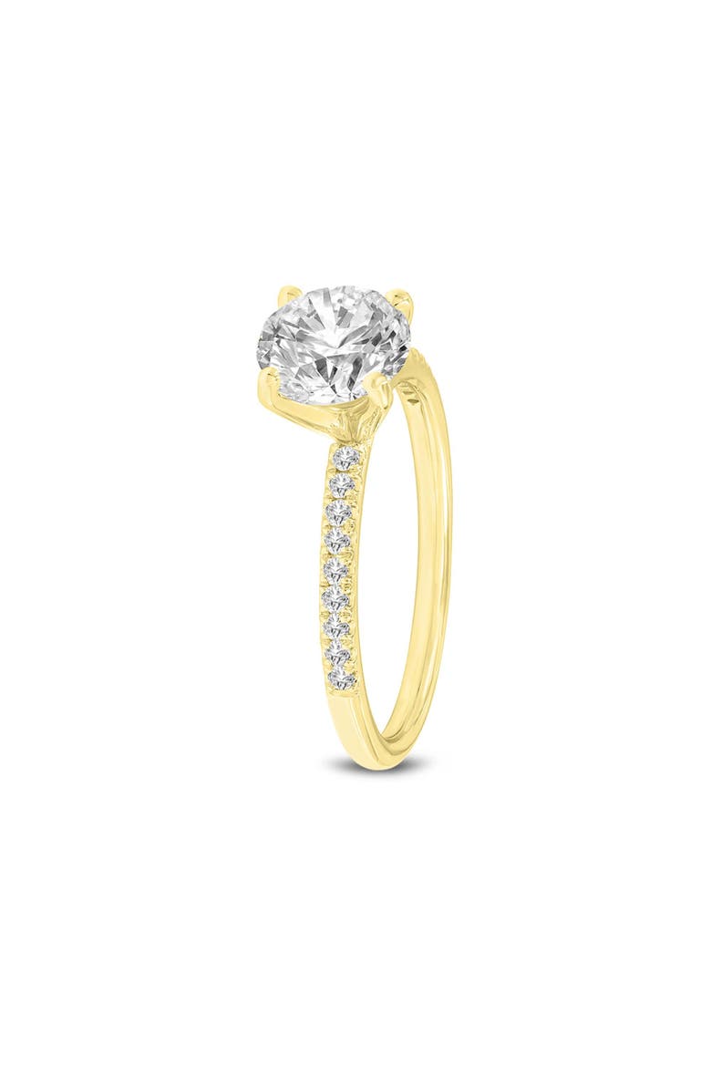 Ivy 14K Yellow Gold Round Cut Lab Grown Diamond  Engagement Ring - 3.1 Ct, Alternate, color, 14K Yellow Gold