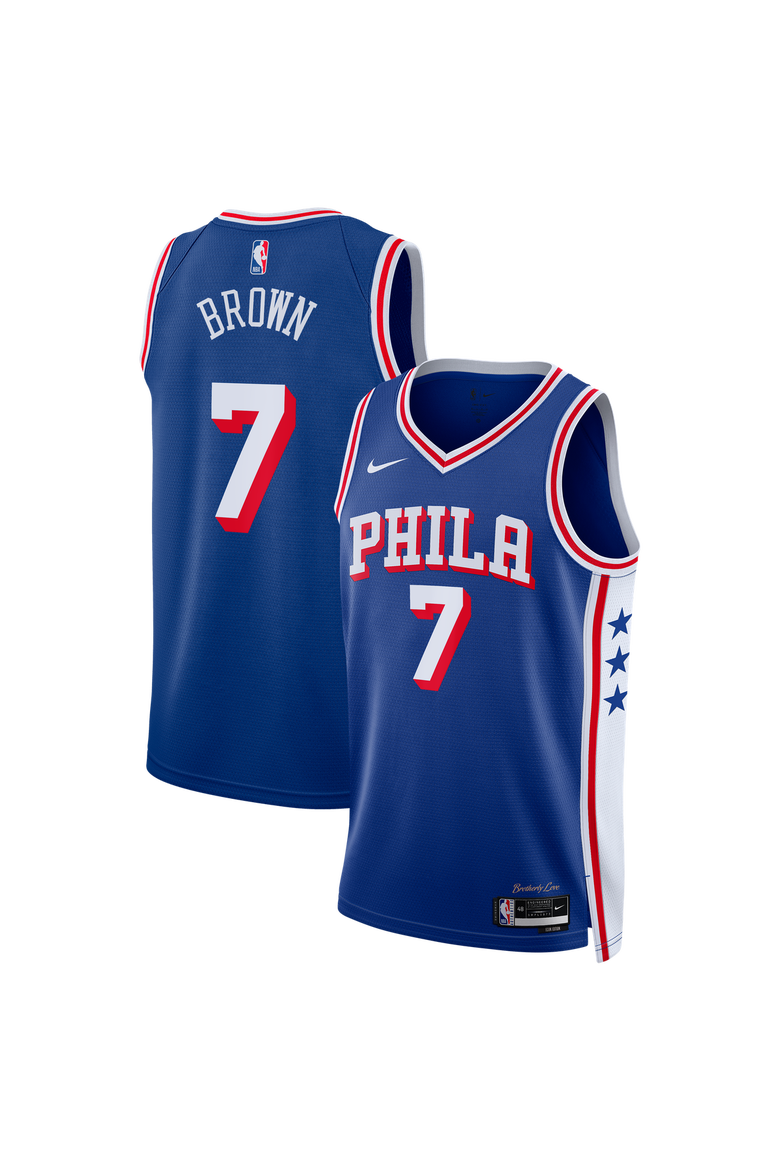 Unisex Nike Jaylen Brown Royal Philadelphia 76ers Swingman Jersey - Icon Edition, Main, color, Royal