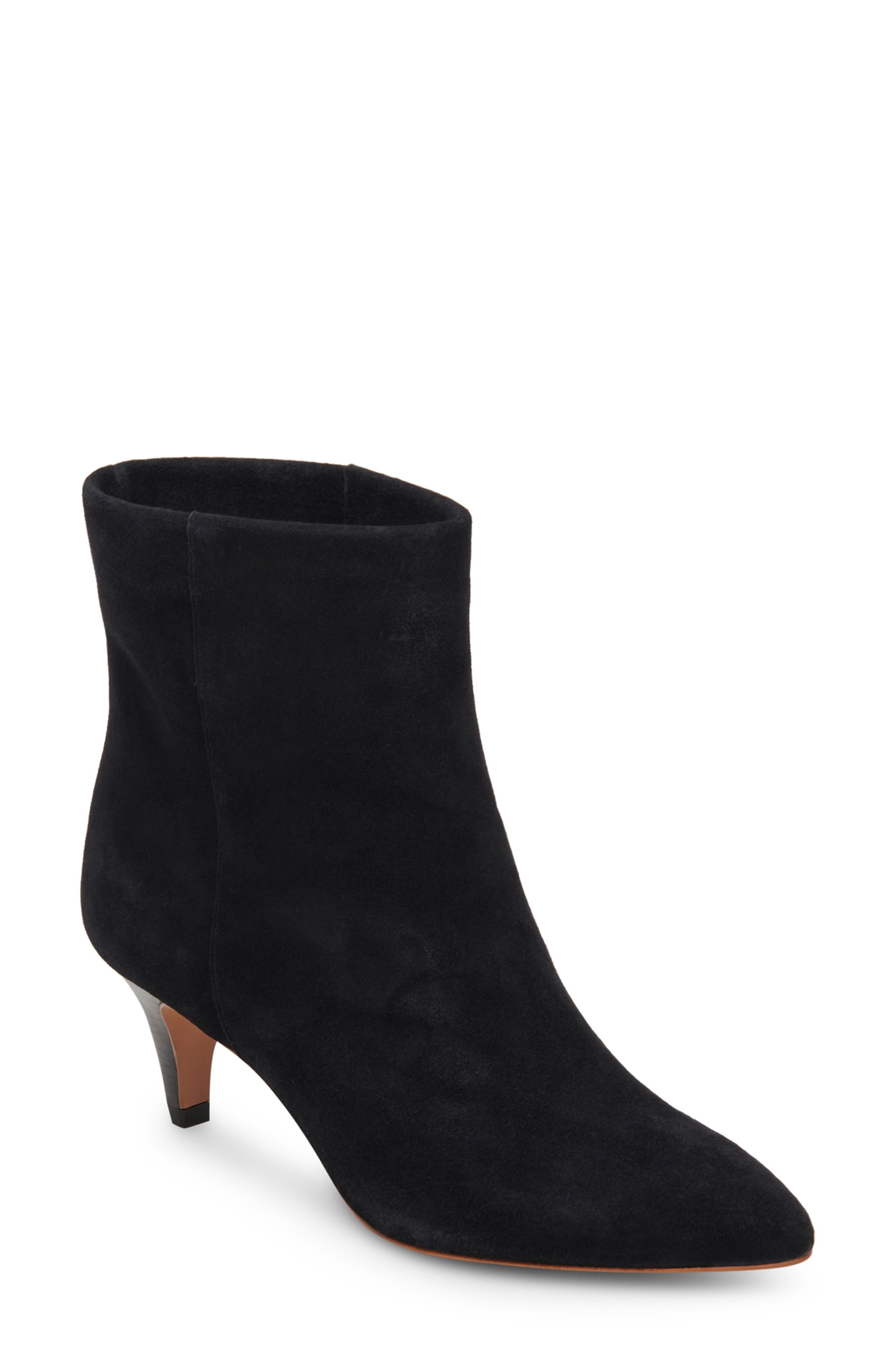 Dee Pointed Toe Bootie, Main, color, NERO SUEDE