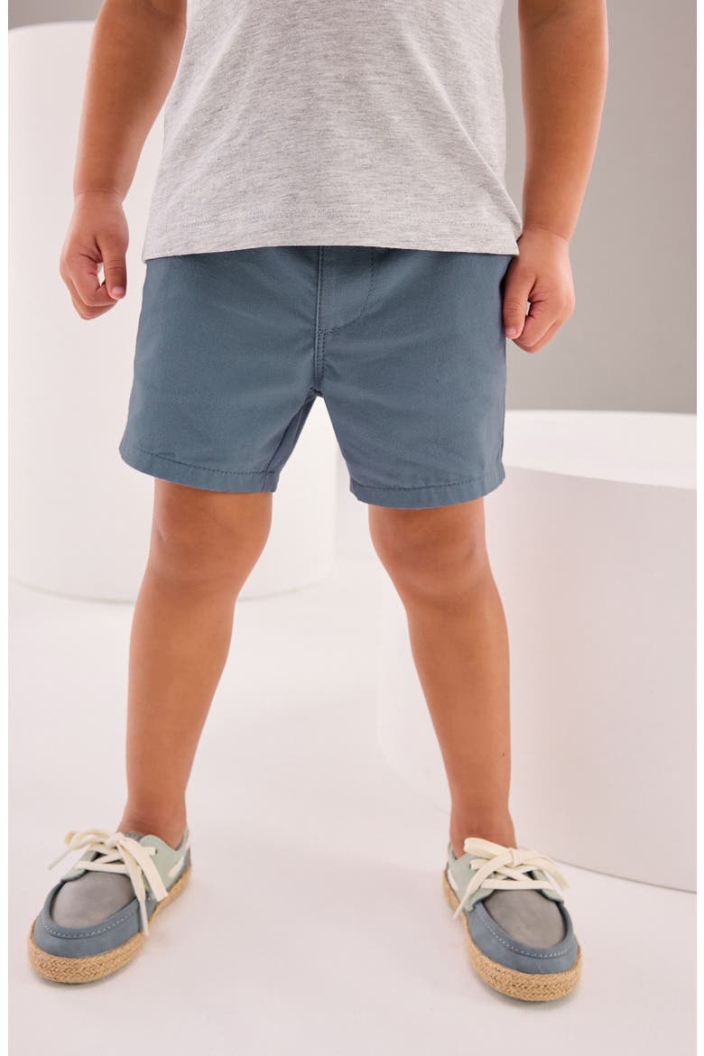 Kids' Flat Front Cotton Chino Shorts, Alternate, color, BLUE