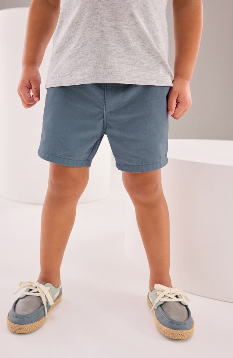 NEXT Kids' Flat Front Cotton Chino Shorts, Alternate, color, Blue