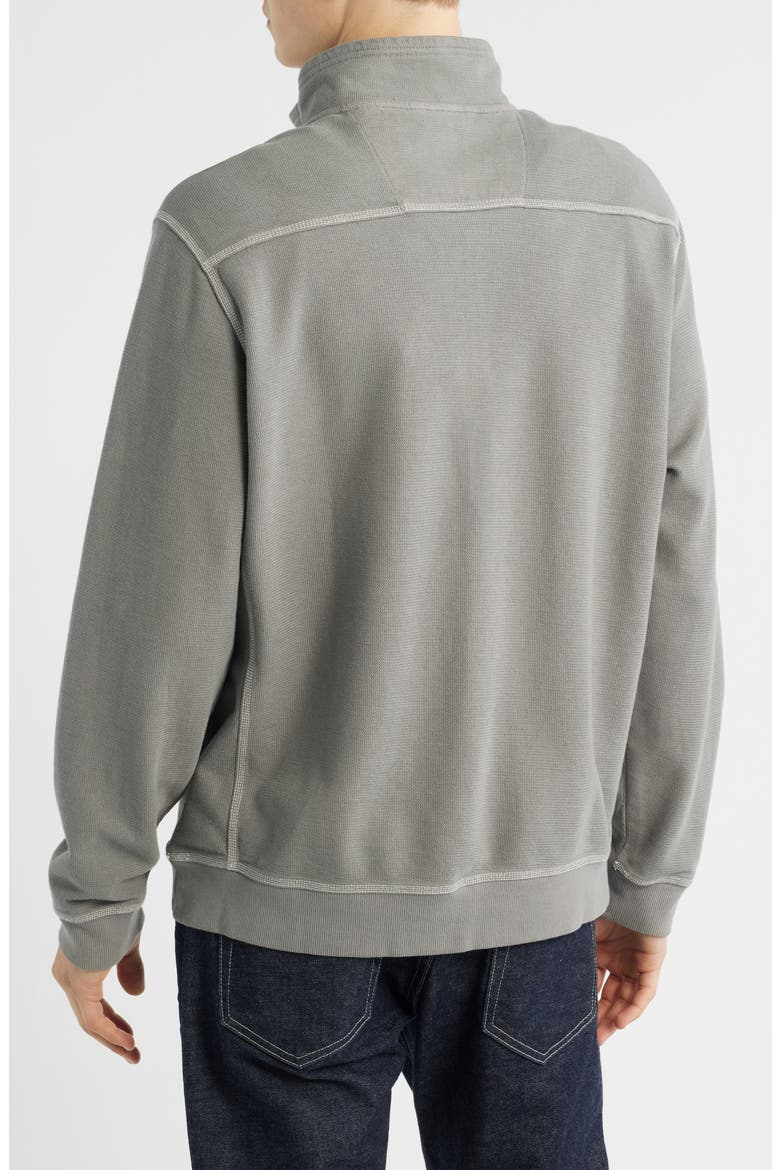 Montego Bay Textured Cotton & Lyocell Half Zip Pullover, Alternate, color, SHADOW