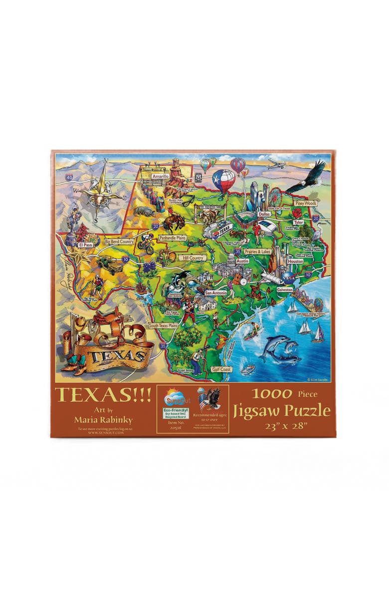 Sunsout Texas 1000 piece Jigsaw Puzzle for Adults, Alternate, color, Multicolor