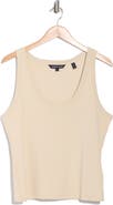 Veronica Beard Birke Scoop Neck Stretch Cotton Tank