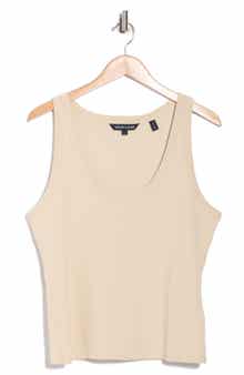 Veronica Beard Birke Scoop Neck Stretch Cotton Tank