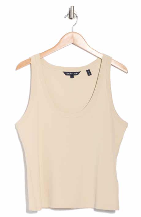 Veronica Beard Birke Scoop Neck Stretch Cotton Tank