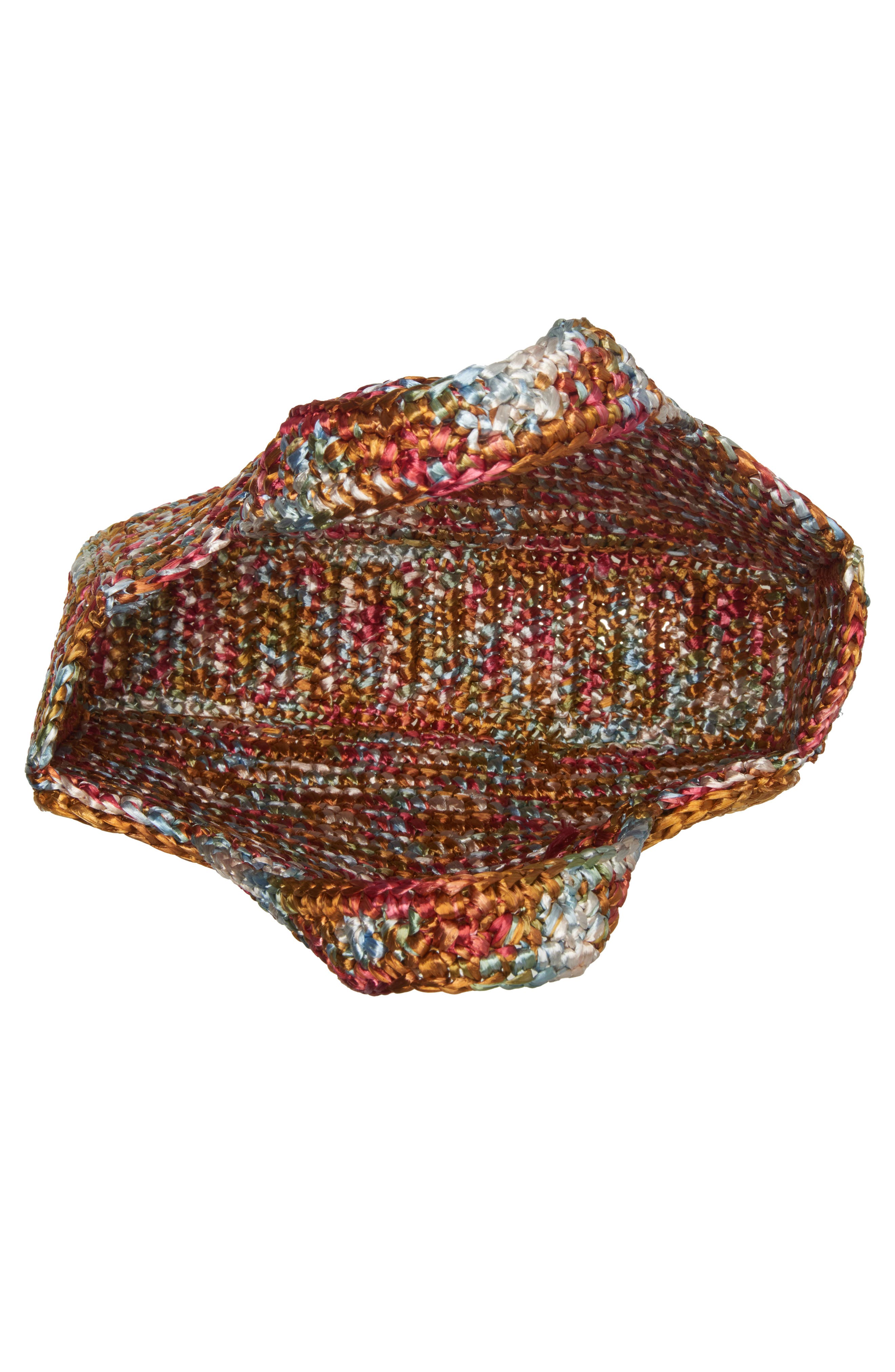 Valentino Garavani Medium Viva Superstar Raffia Crochet Tote, Alternate, color, Brown Multi