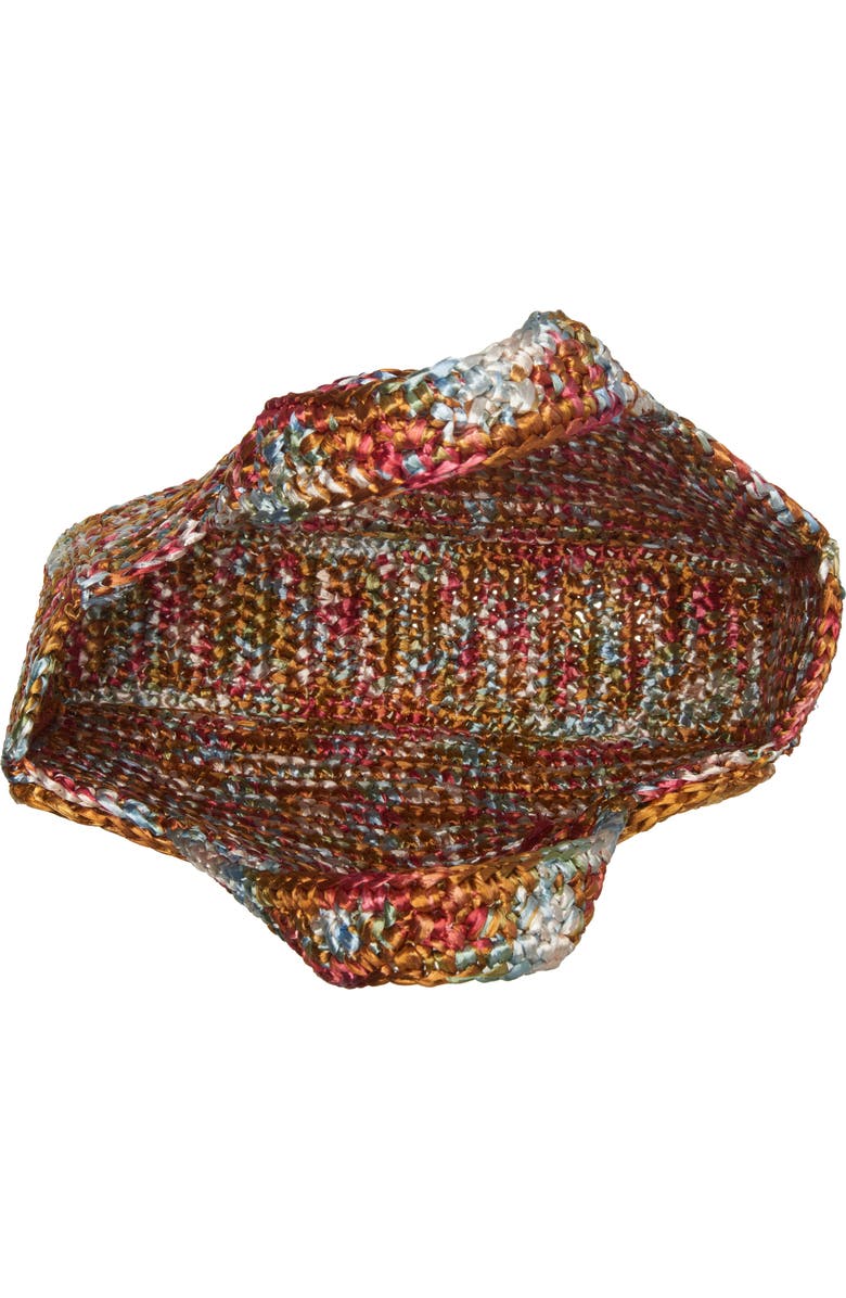 Valentino Garavani Medium Viva Superstar Raffia Crochet Tote, Alternate, color, Brown Multi