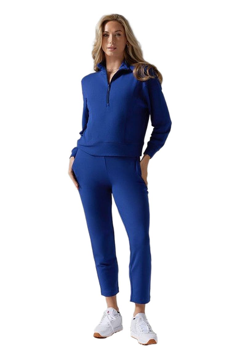 3/4 Zip Cozy Fleece Pullover, Main, color, DEEP NAVY