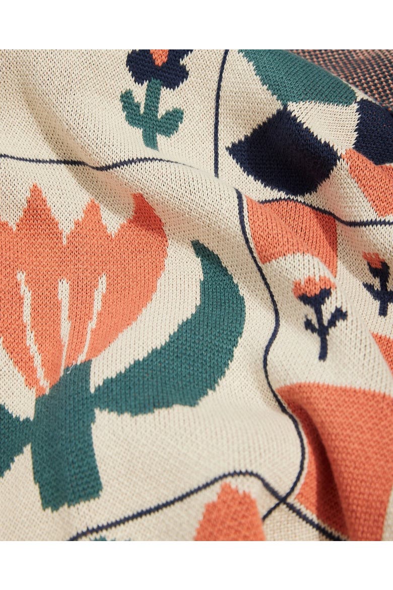 Toni Darling Frank Knit Throw Blanket, Alternate, color, Teal Grapefruit