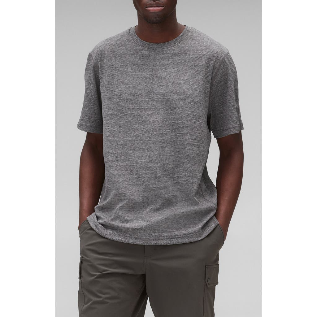 Reigning Champ Solotex® Mesh Tiebreak Performance T-shirt In Heather Carbon
