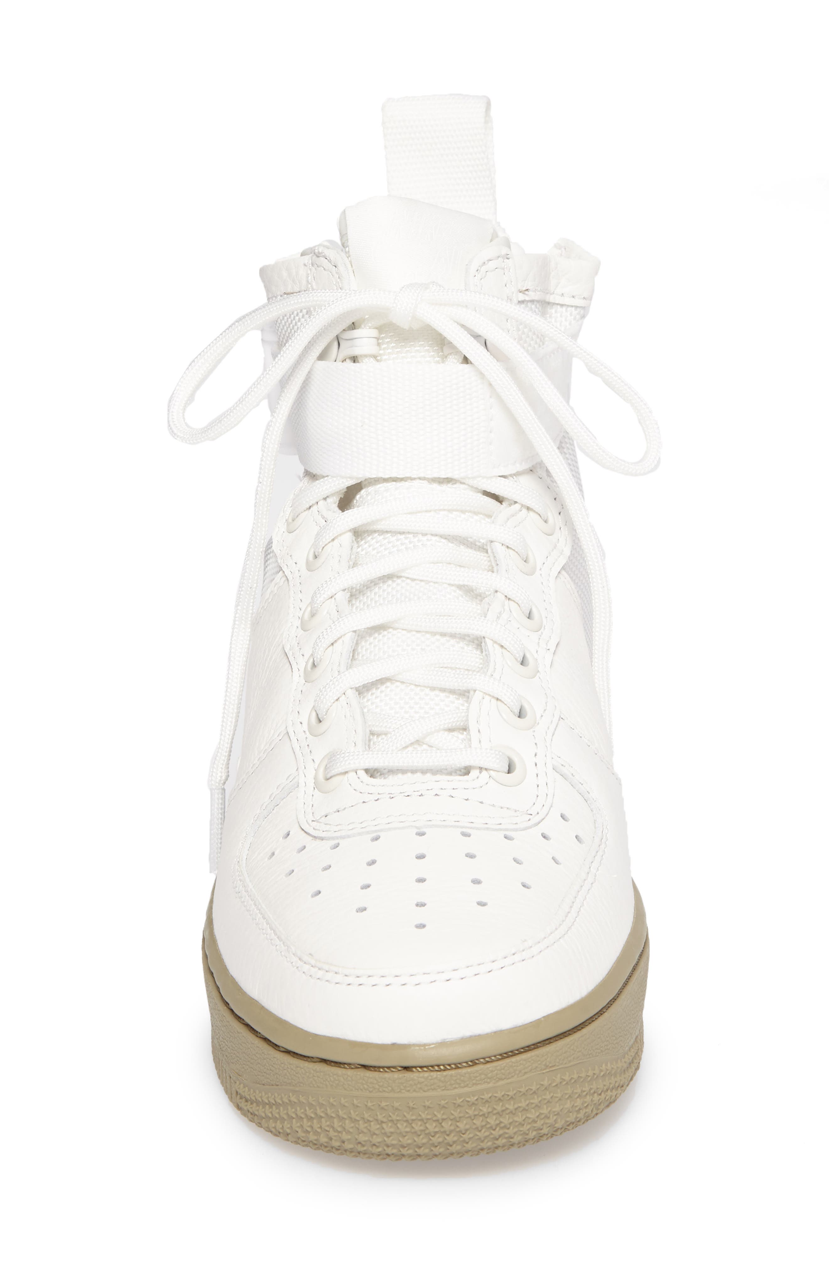 SF Air Force 1 Mid Sneaker, Alternate, color, IVORY/IVORY-MARS STONE