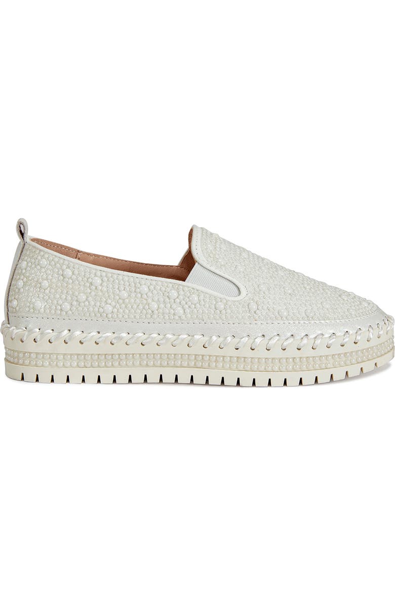 AZALEA WANG Rhinestone Sneaker, Alternate, color, White