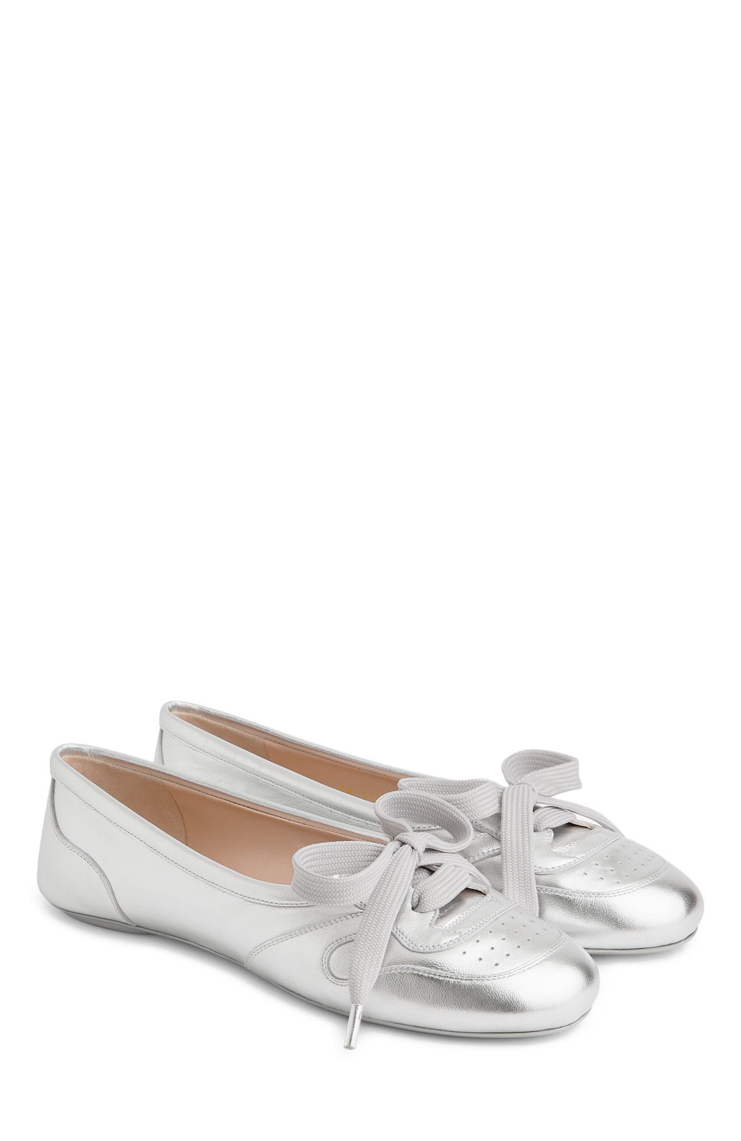 Vault Ballerina, Alternate, color, METALLIC SILVER NAPPA