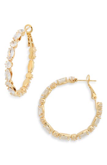 Tasha Cubic Zirconia Hoop Earrings In Gold