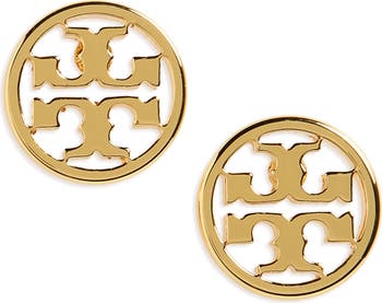 Tory Burch Logo large stud Earrings good