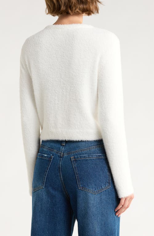 Abound Eyelash Knit Cardigan In White