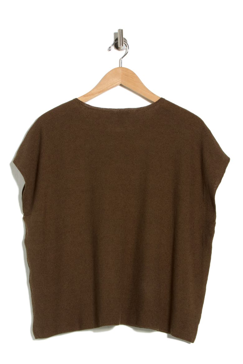 Boxy Organic Linen & Cotton Sweater, Alternate, color, BRANCH