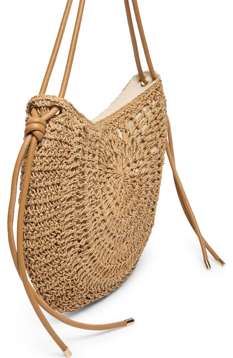 Dolce Vita Freya Raffia Shoulder Bag, Alternate, color, Natural