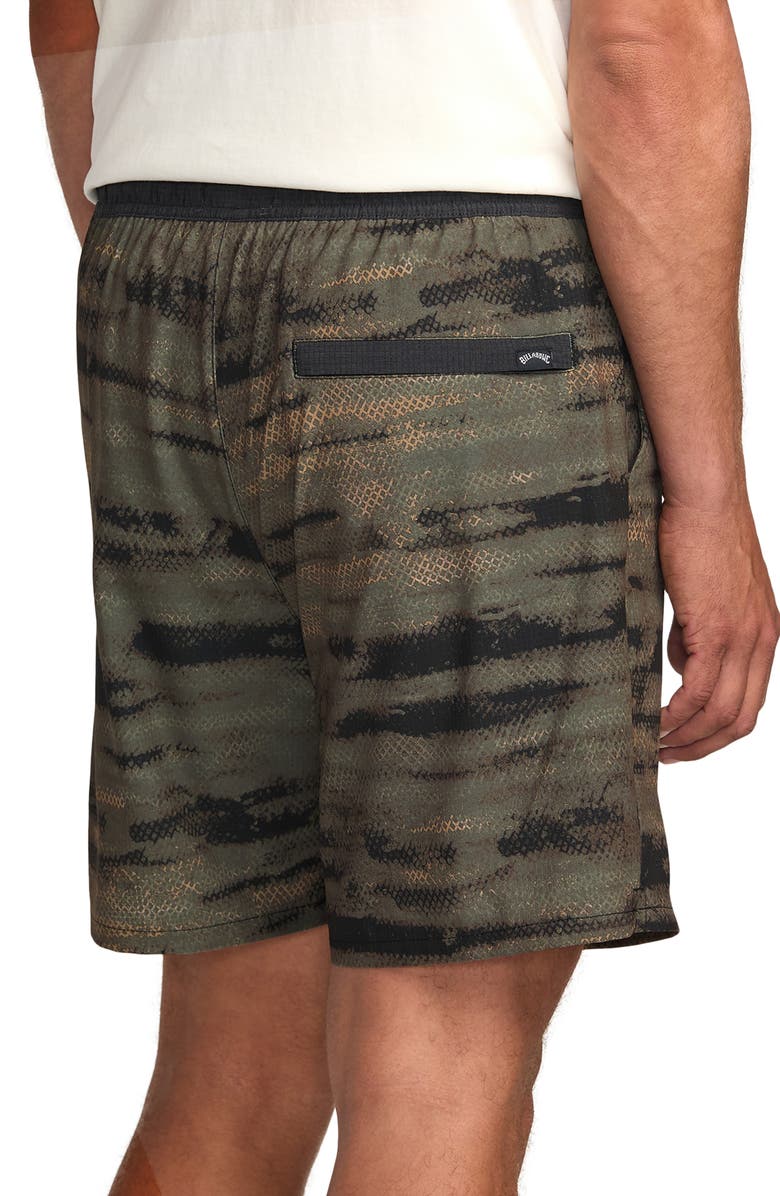 Billabong Surftrek Elastic Waist Shorts, Alternate, color, Dark Military