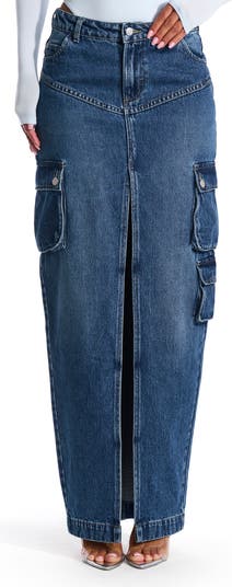 【NONCODE】Oceans Cargo Denim Long Skirt Denim Cargo Maxi Skirt – 3.1 Phillip Lim