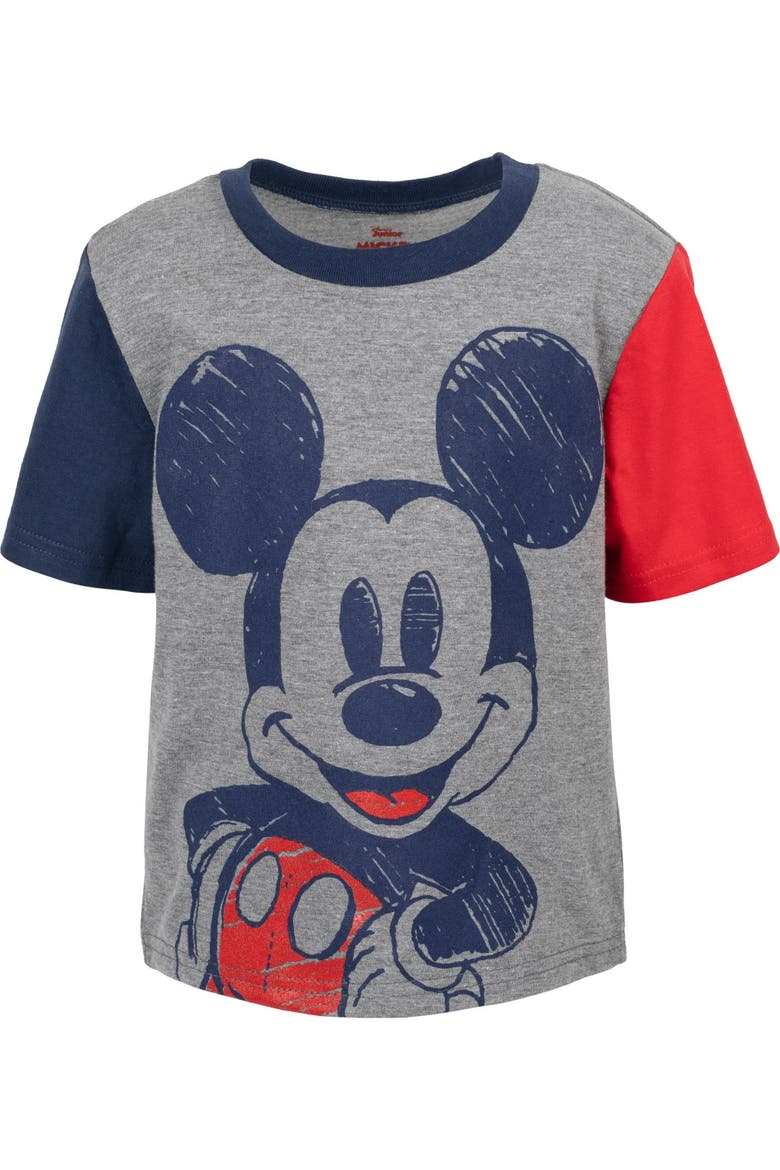 Mickey Mouse 2-Piece T-Shirt and Shorts Set, Alternate, color, Mickey Grey Navy