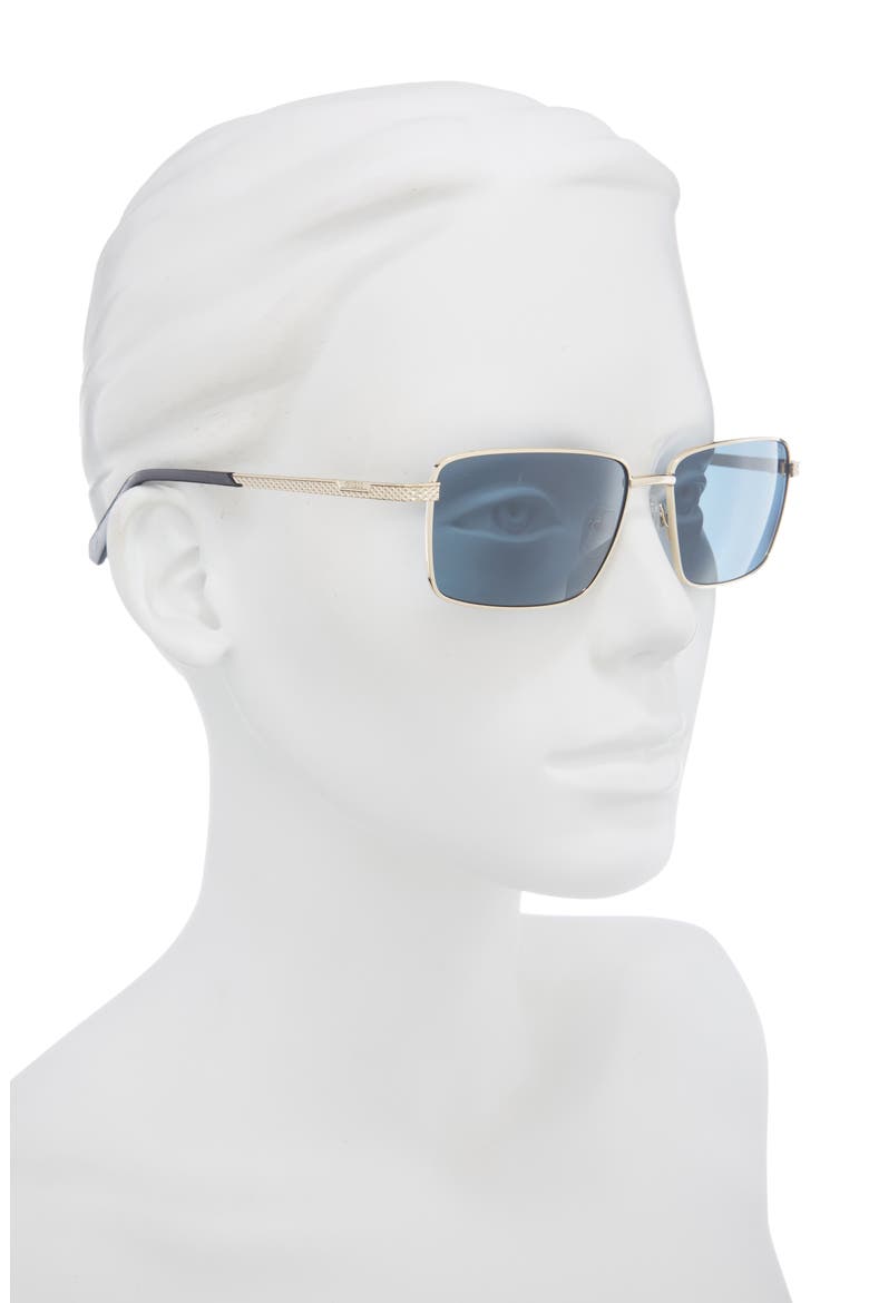 59mm Rectangular Sunglasses, Alternate, color, GOLD / BLUE
