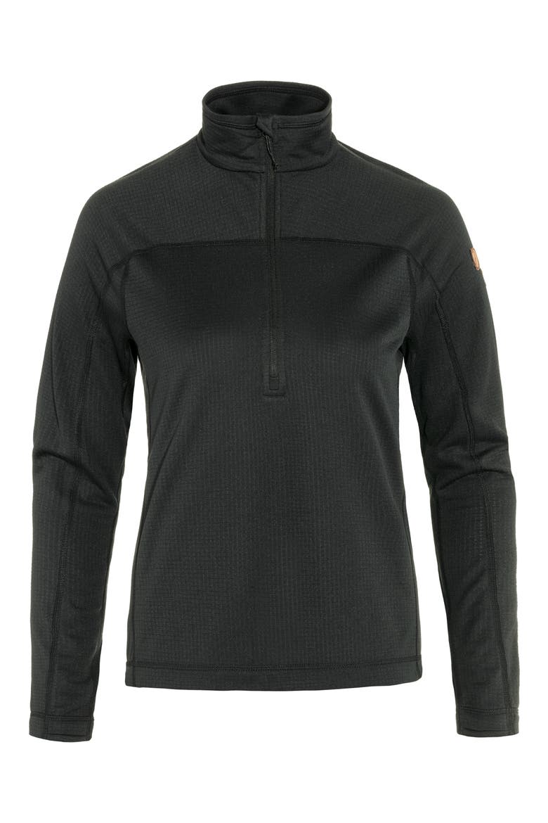 Abisko Lite Fleece Half Zip, Main, color, BLACK